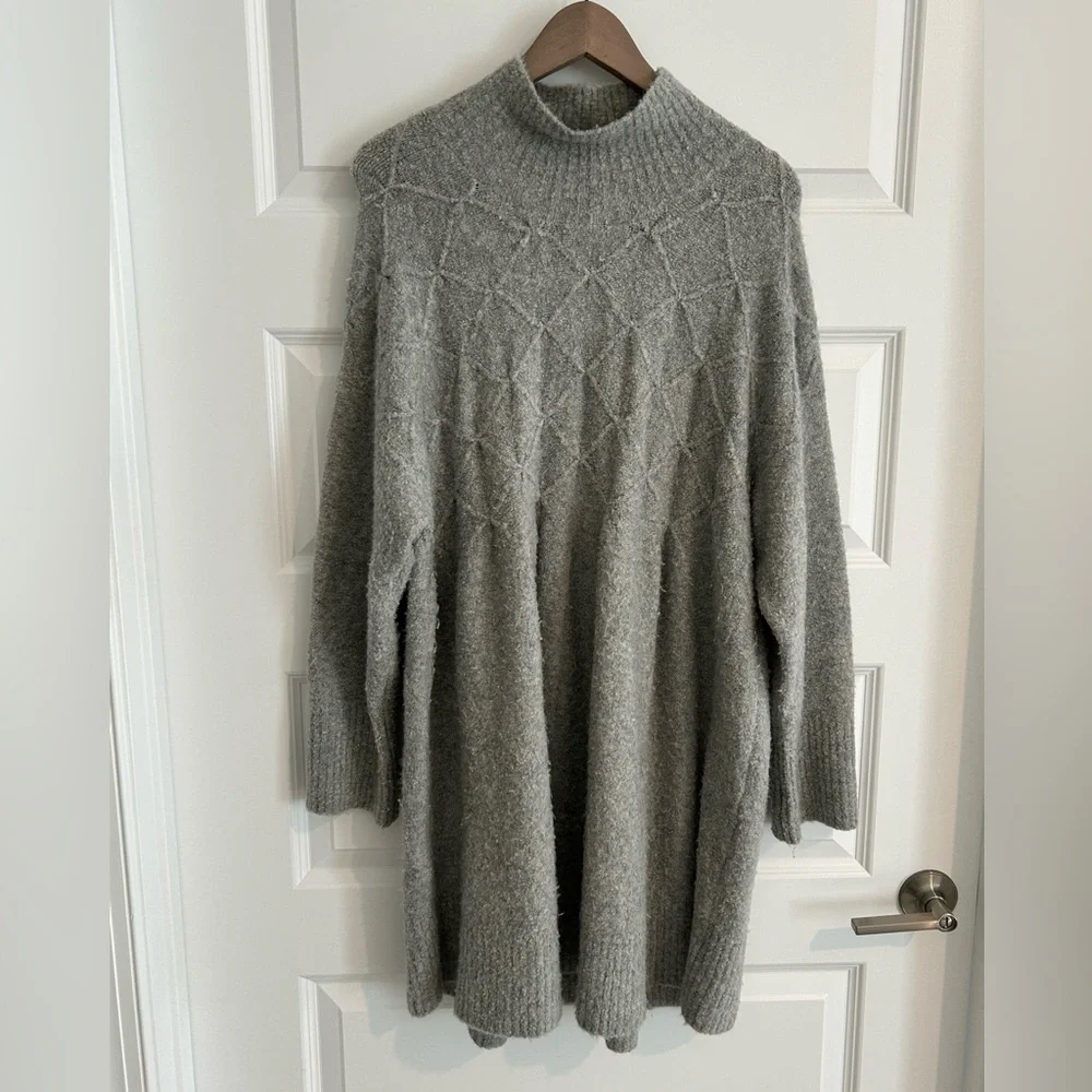 Free People Jaci Sweater Dress Gray Size L